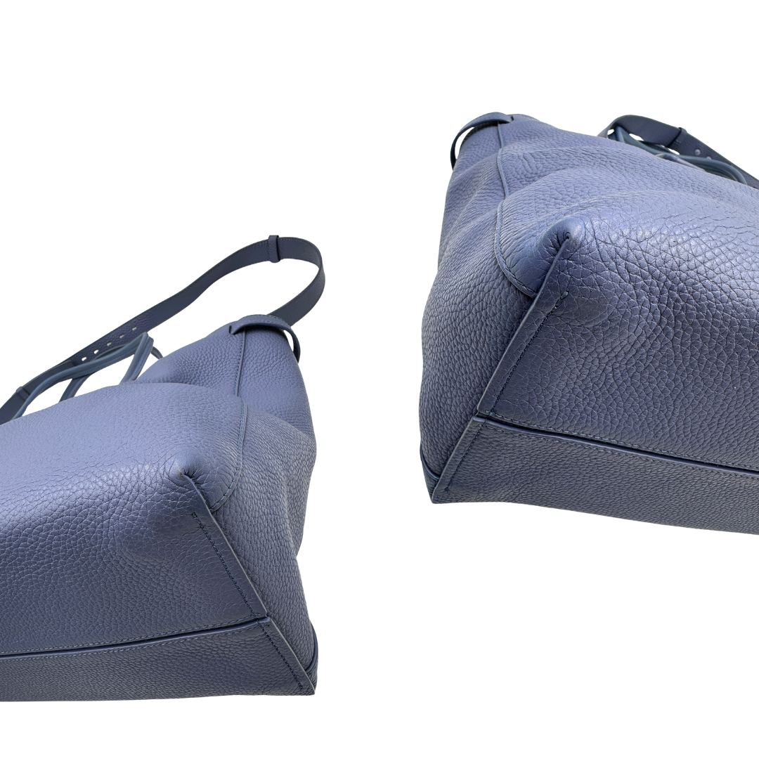 angoli Borsa Zanellato in pelle martellata blu 