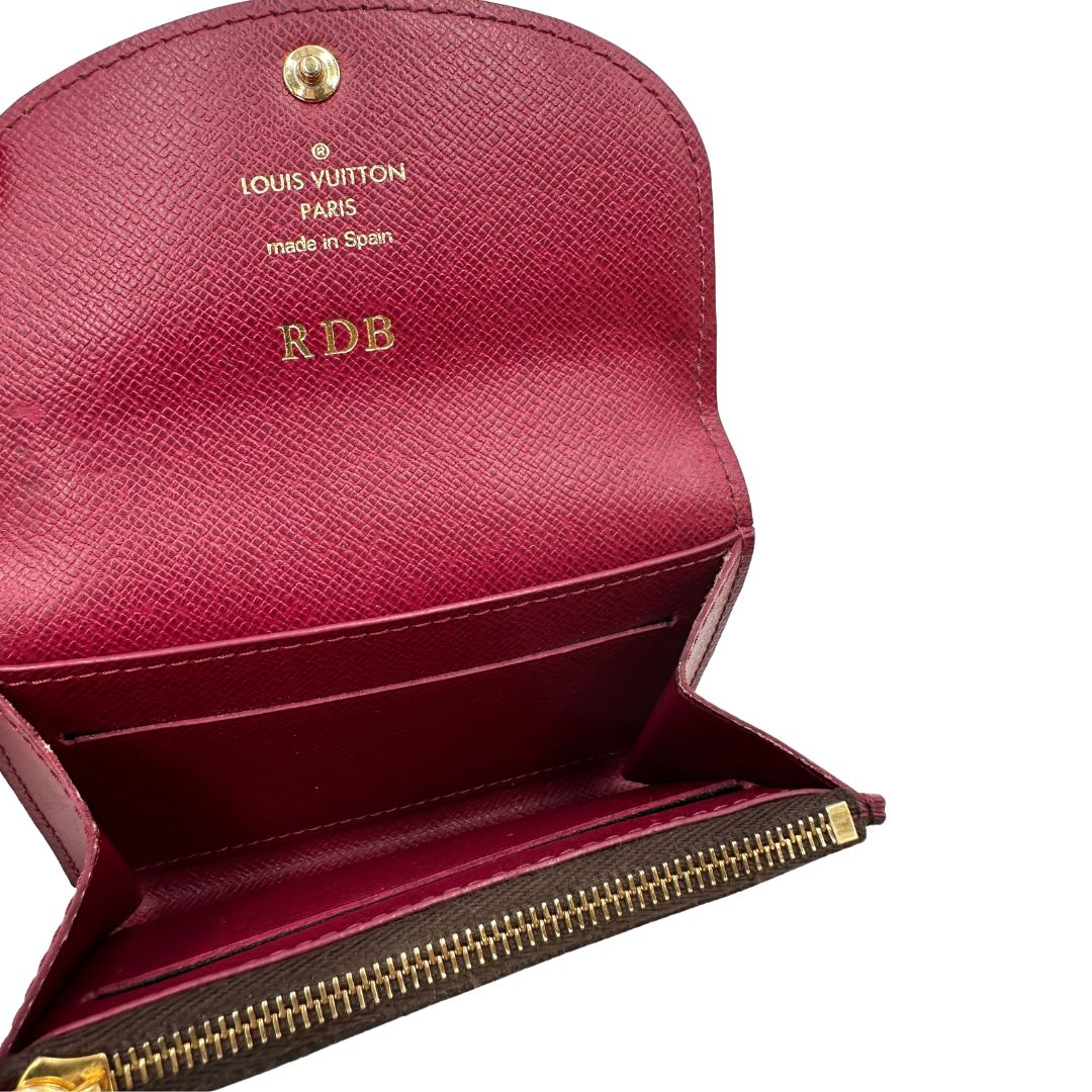 Portamonete Rosalie Louis Vuitton personalizzato