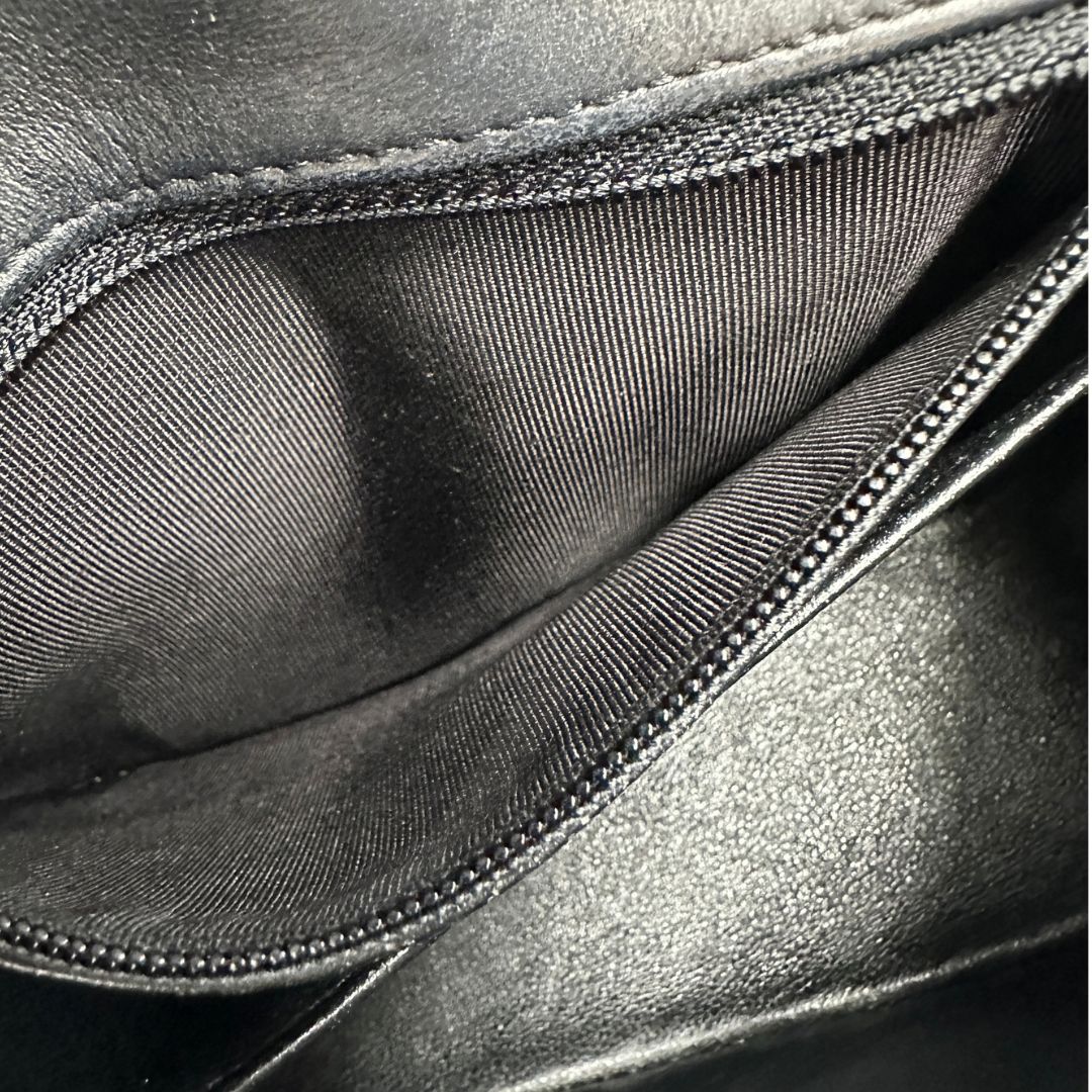 interno Borsa Chanel Mini Flap Square in pelle trapuntata