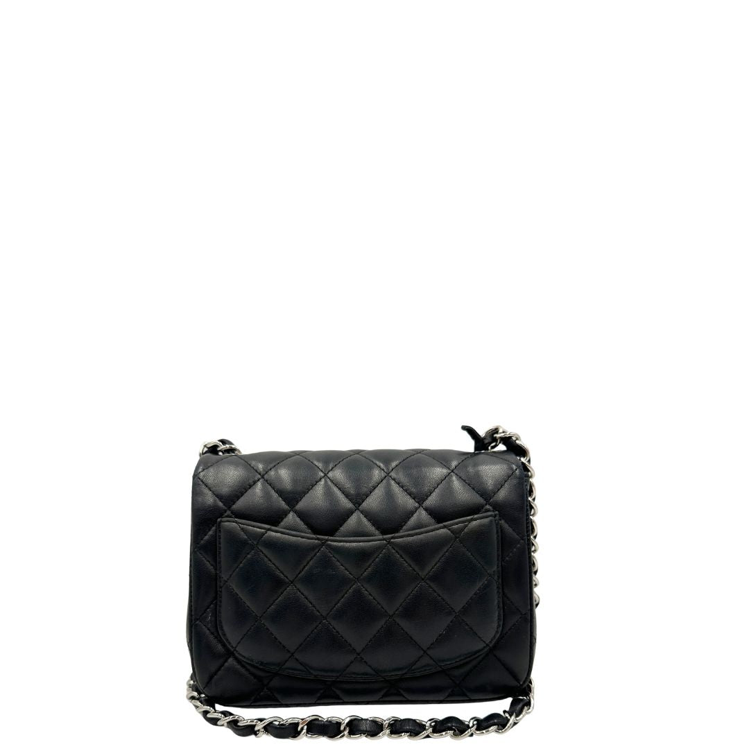 retro Borsa Chanel Mini Flap Square in pelle trapuntata