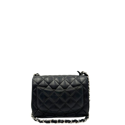 retro Borsa Chanel Mini Flap Square in pelle trapuntata