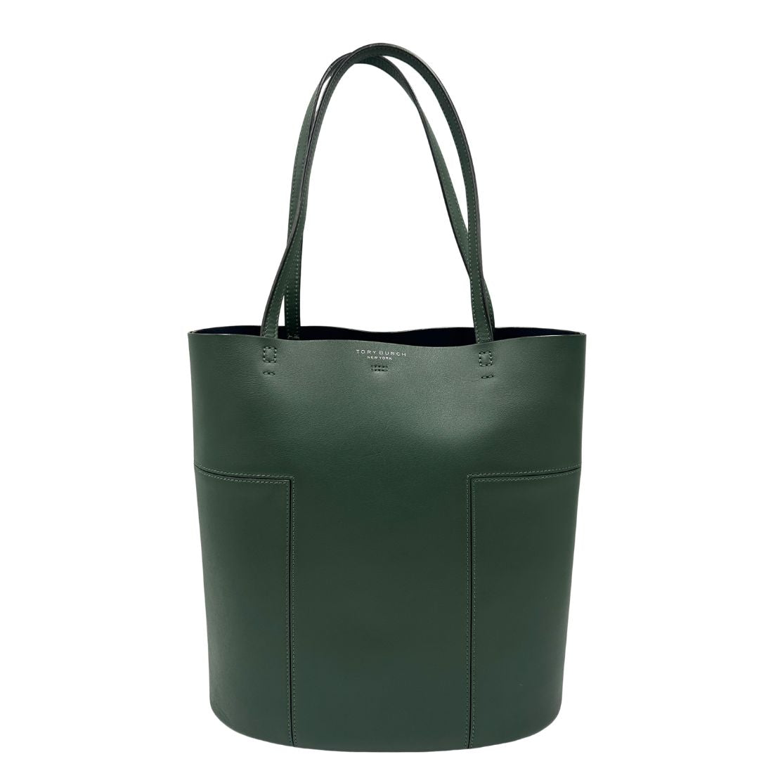 front Tote Tory Burch in pelle verde 