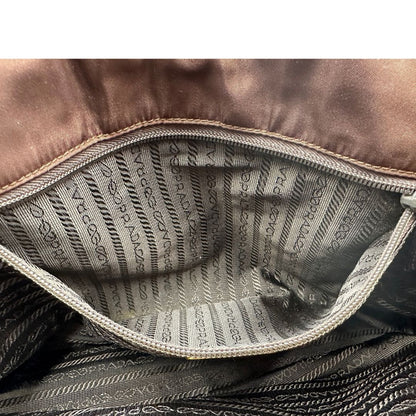 Borsa a spalla Prada marrone