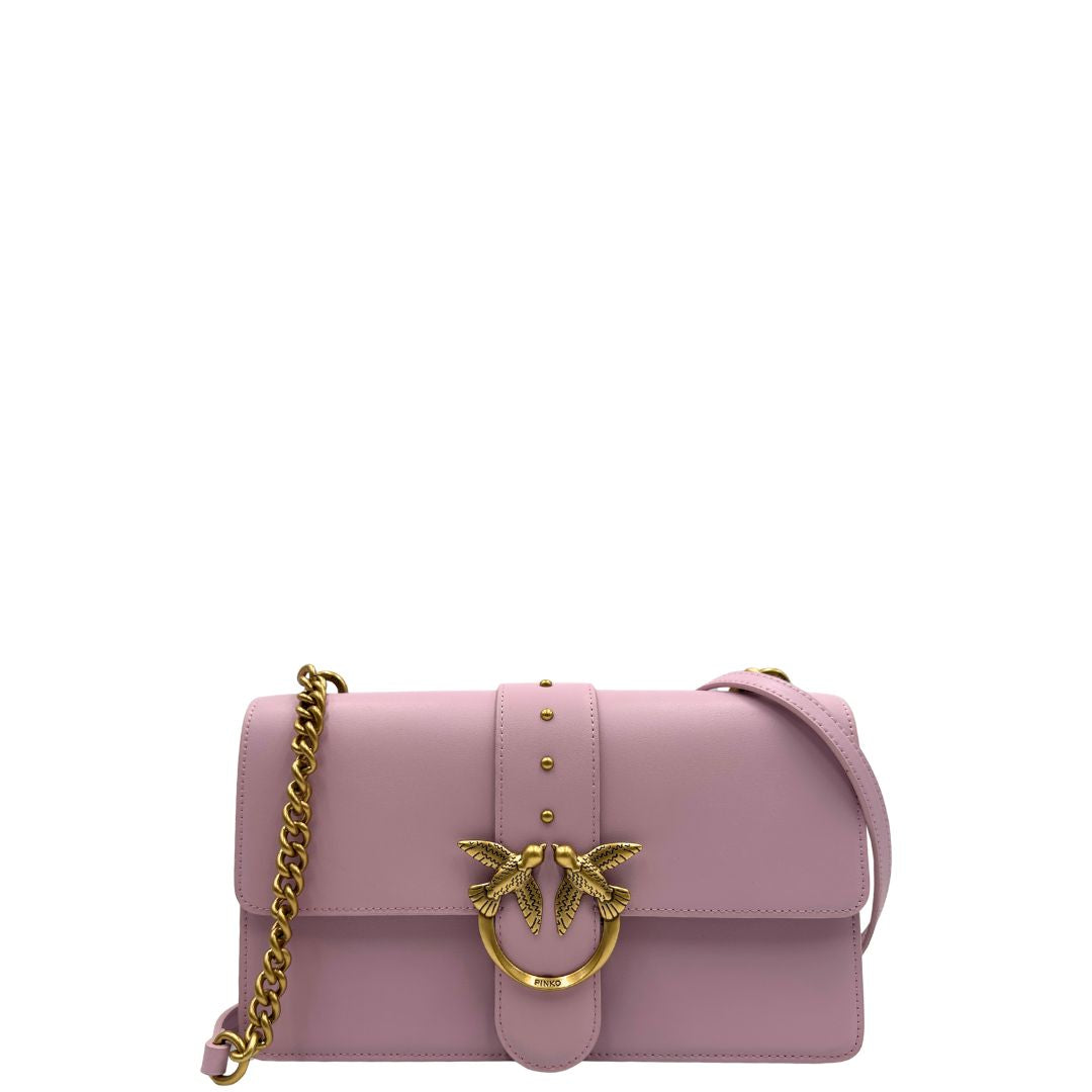front  Borsa Pinko in pelle rosa e 