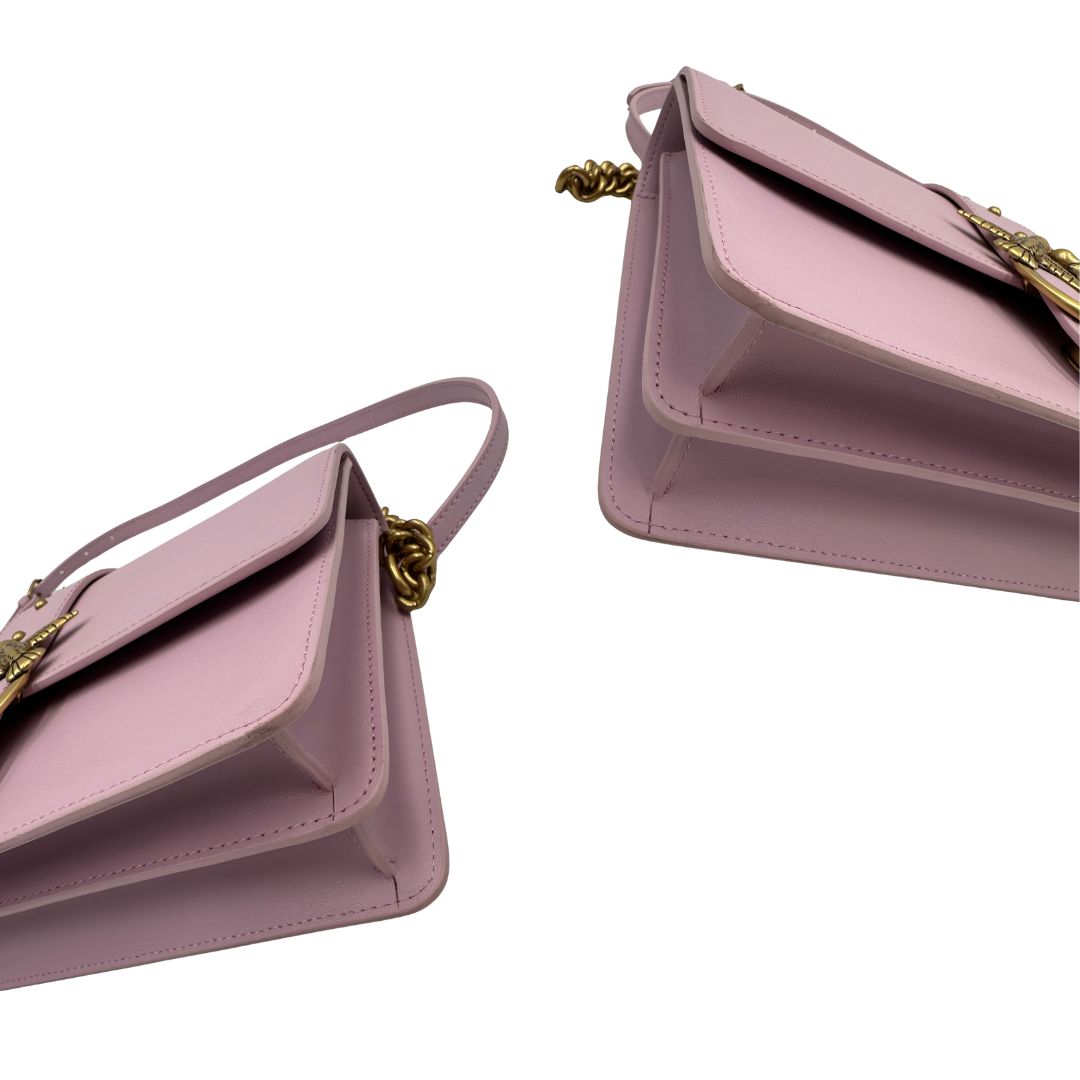 angoli Borsa Pinko in pelle rosa e 