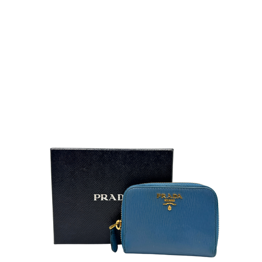 Portafoglio Prada blu