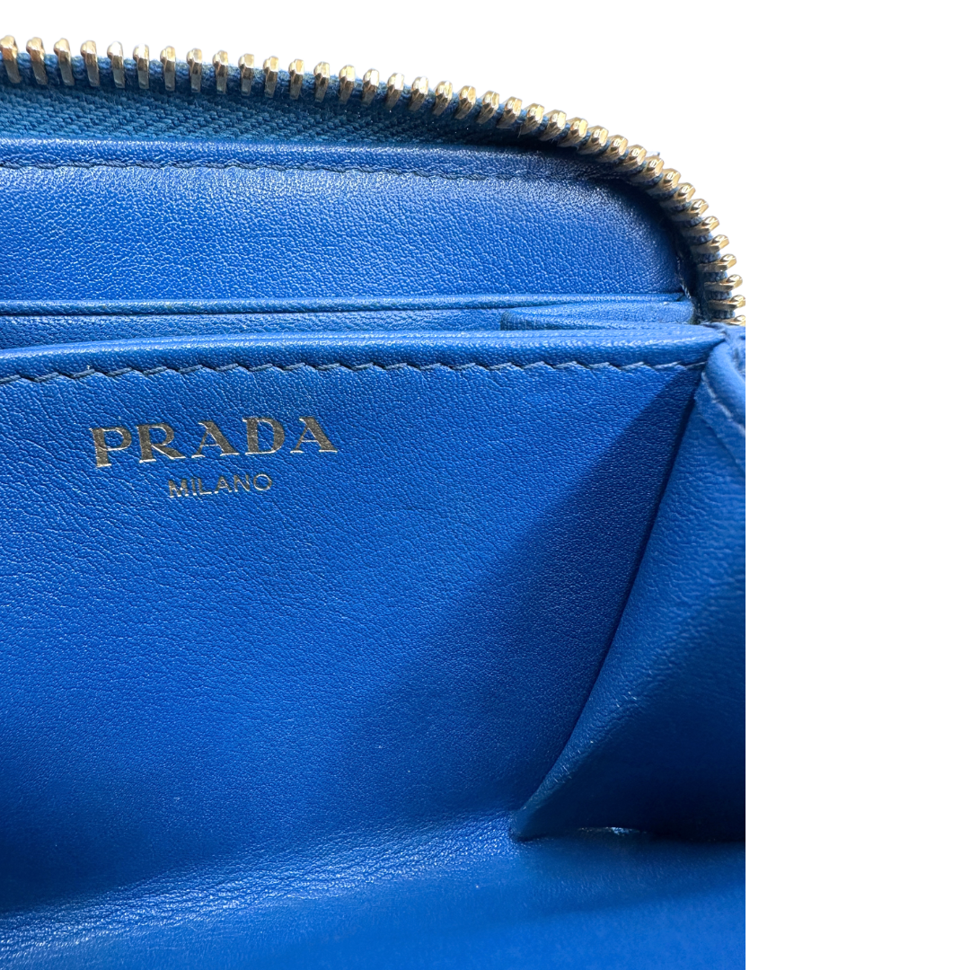 Portafoglio Prada blu