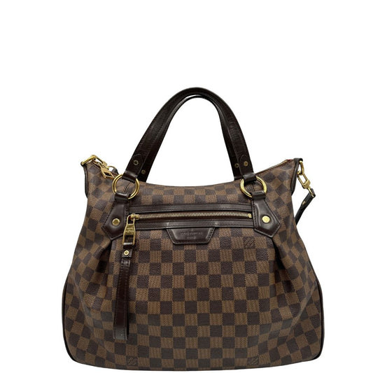 front Borsa Evora Louis Vuitton in canvas Damier Ébène 