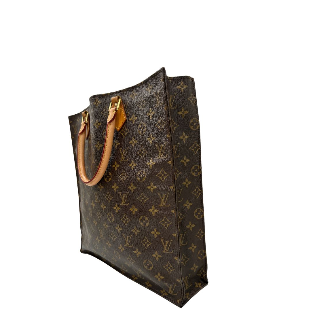 lato Louis Vuitton Sac Plat in tela monogram