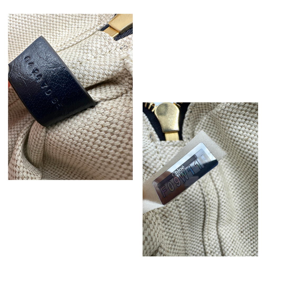 interno della Camera Bag Chloè in pelle blu  