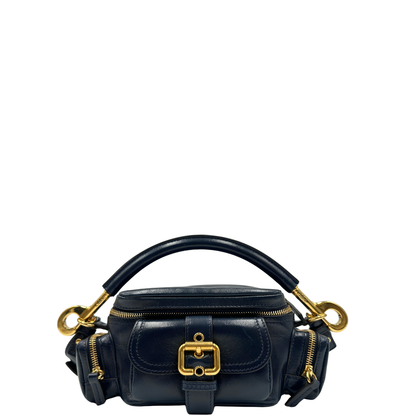 front Camera Bag Chloè in pelle blu  