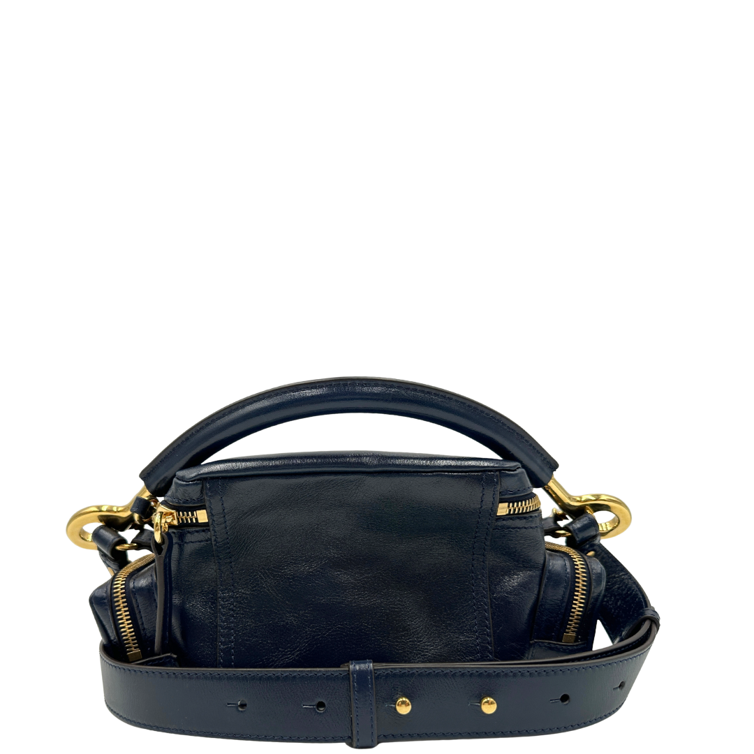 retro  Camera Bag Chloè in pelle blu 