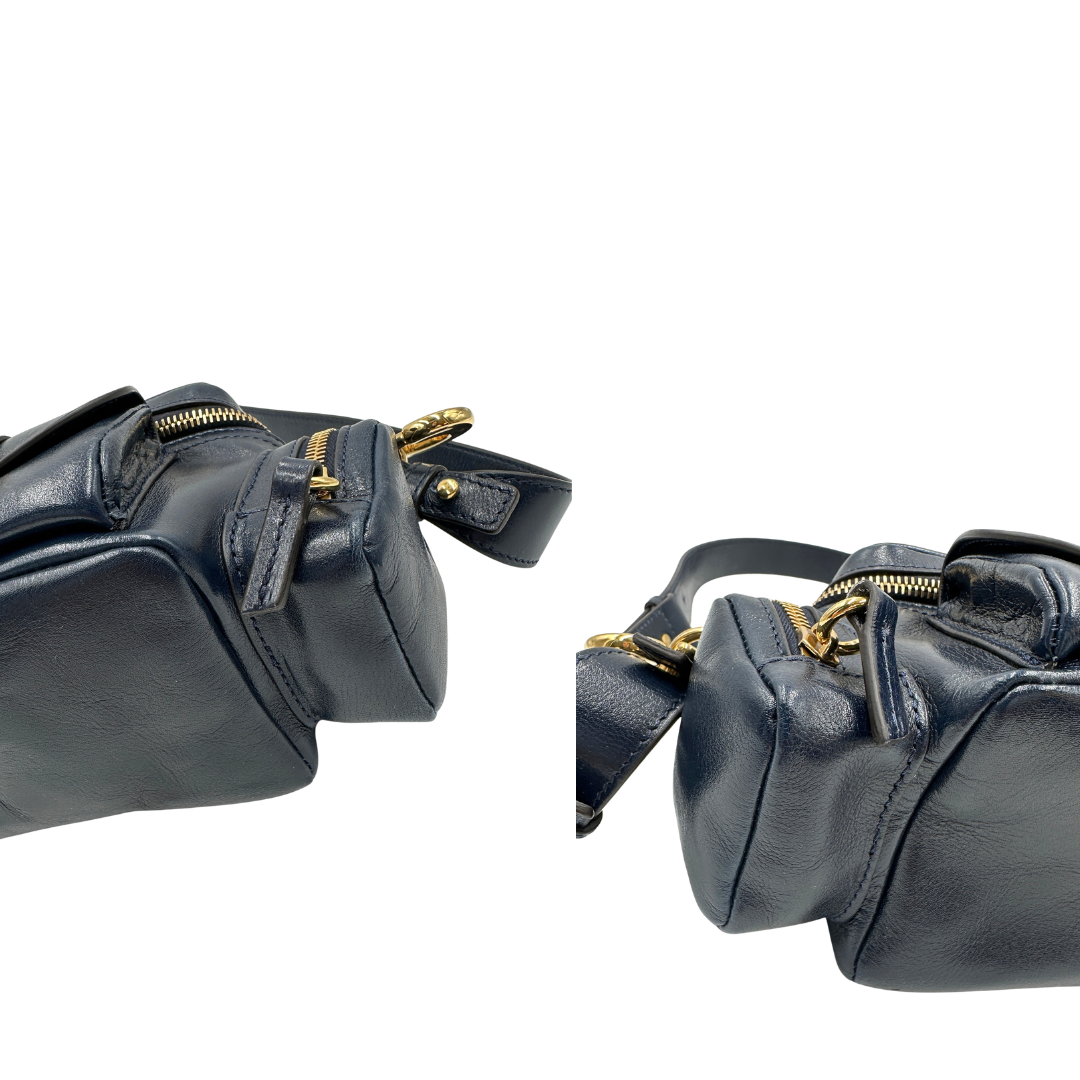 angoli Camera Bag Chloè in pelle blu  