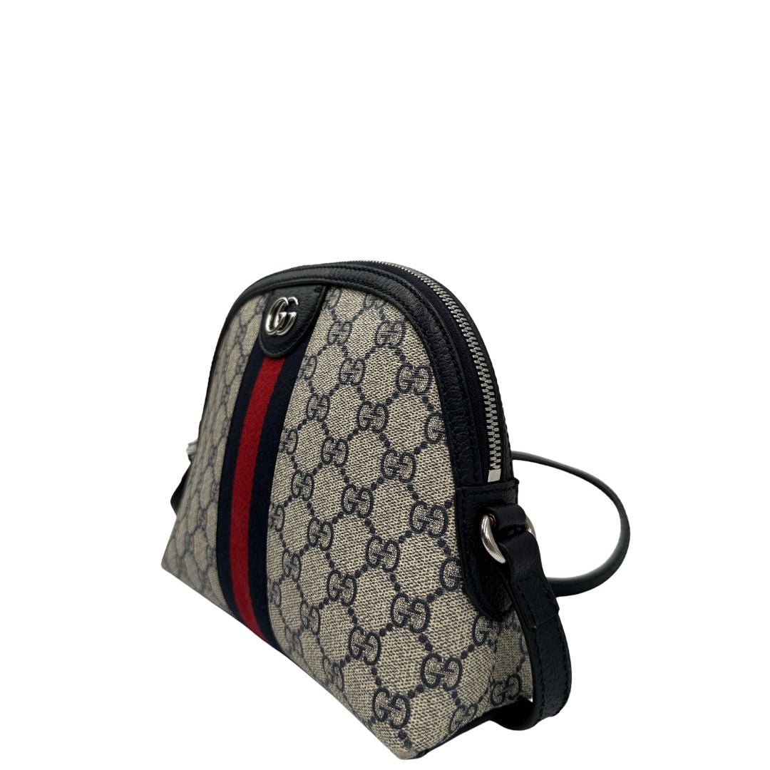 Borsa Gucci Ophidia Web in canvas blu