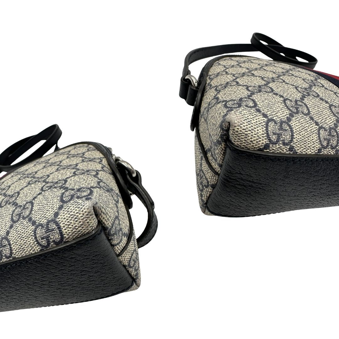 Borsa Gucci Ophidia Web in canvas blu