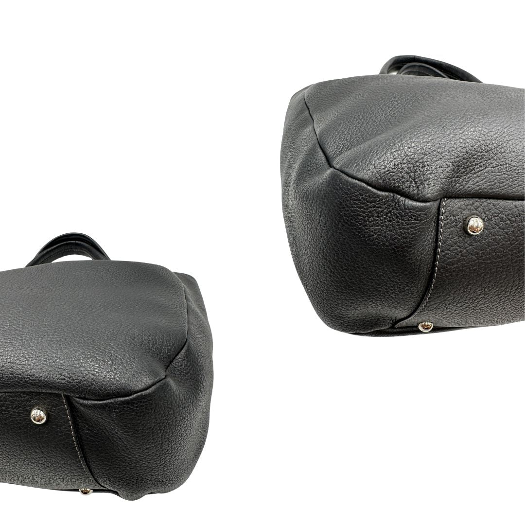 angoli  Borsa Tod's in pelle nera, di lusso, originale, usata, ottime condizioni 
