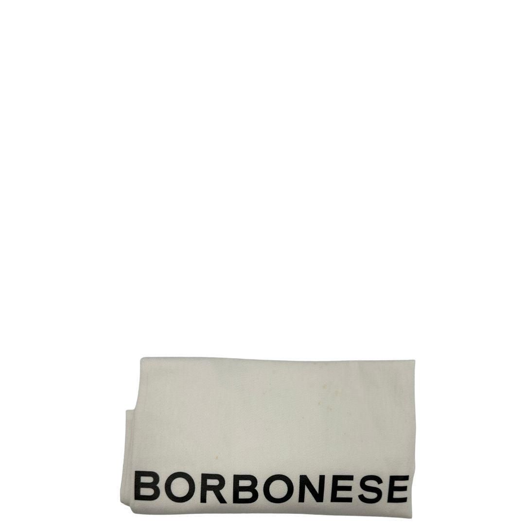 Borsa Borbonese in pelle color bianco panna
