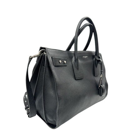 lato Borsa Saint Laurent Sac De Jour in pelle nera