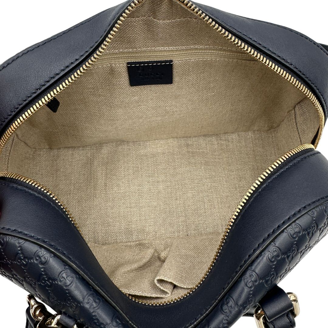 Bauletto Gucci microguccissima blu
