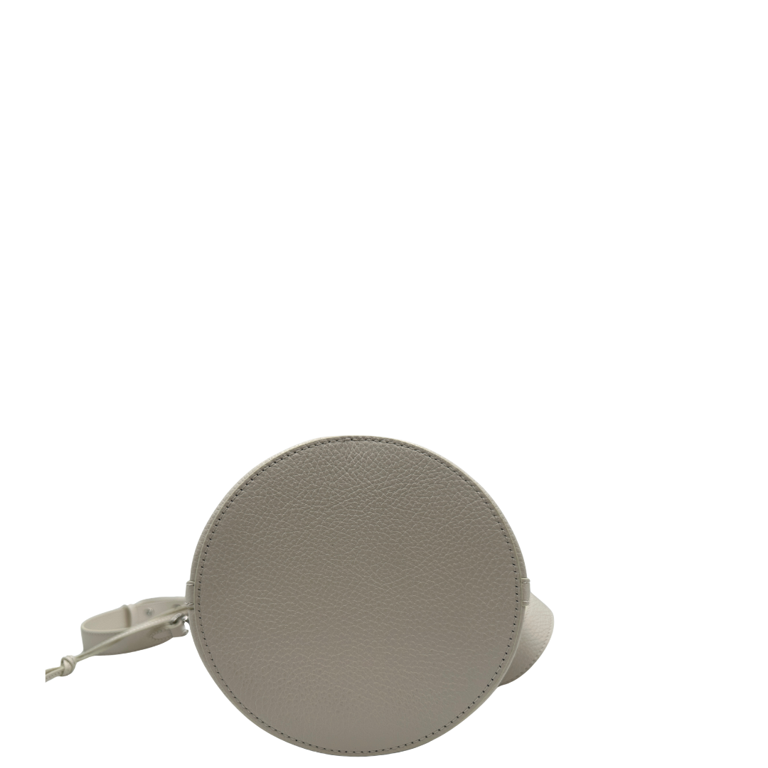 Secchiello Myrtha Coccinelle in pelle bianco