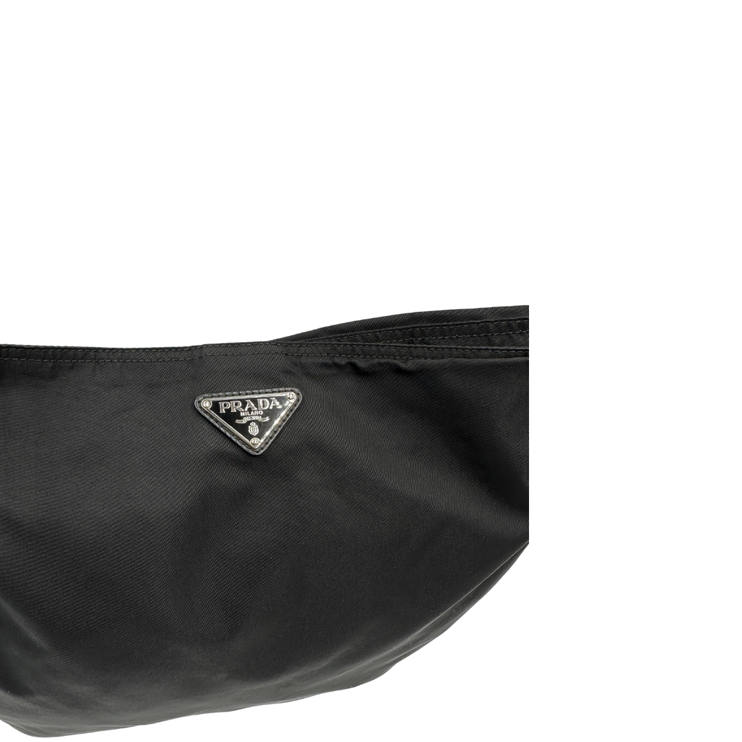 Borsa Prada nylon in pelle nero