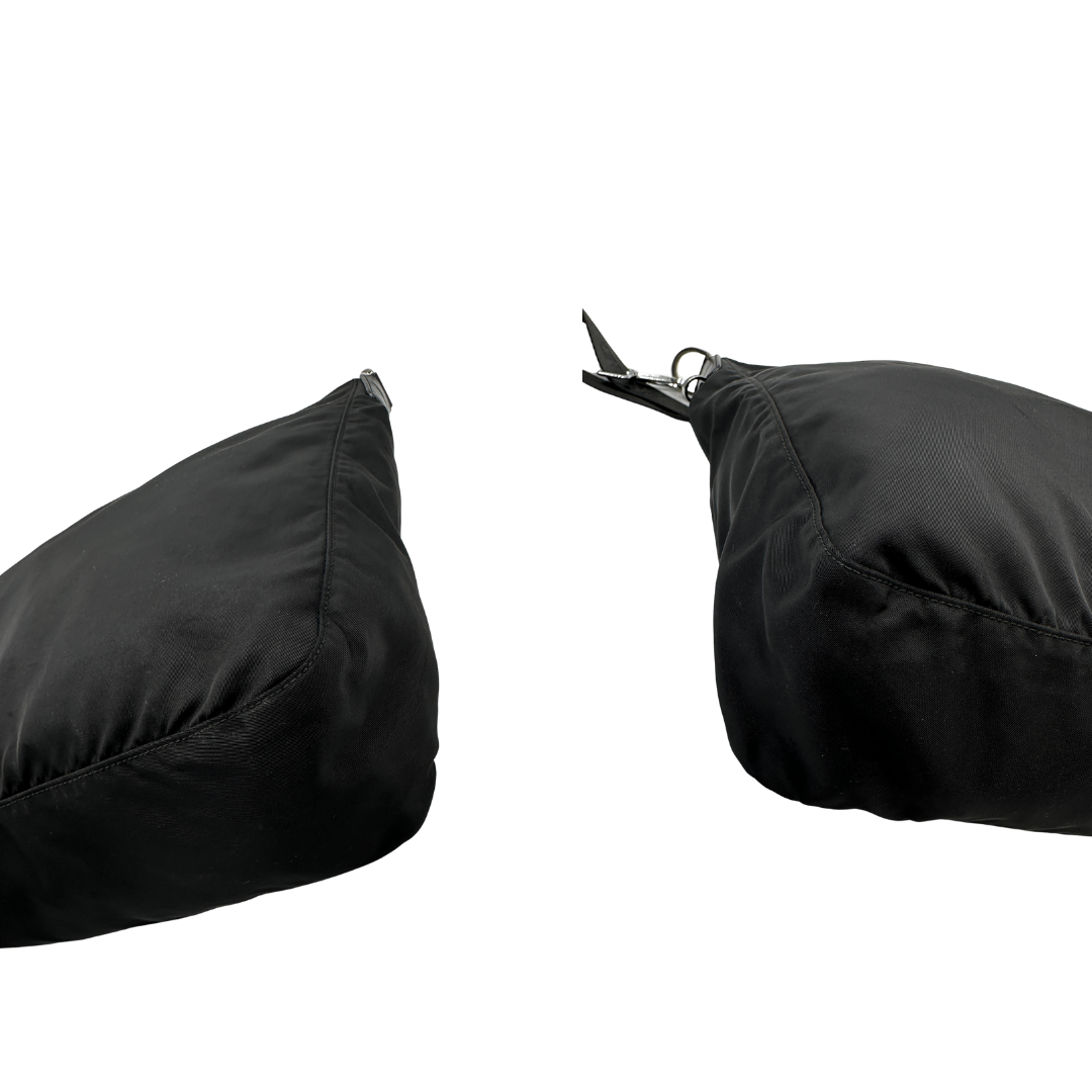Borsa Prada nylon in pelle nero