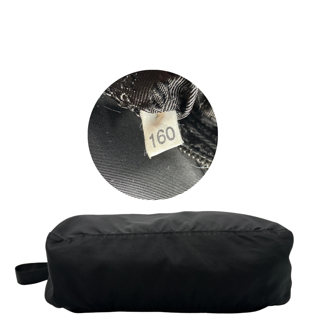 Borsa Prada nylon in pelle nero