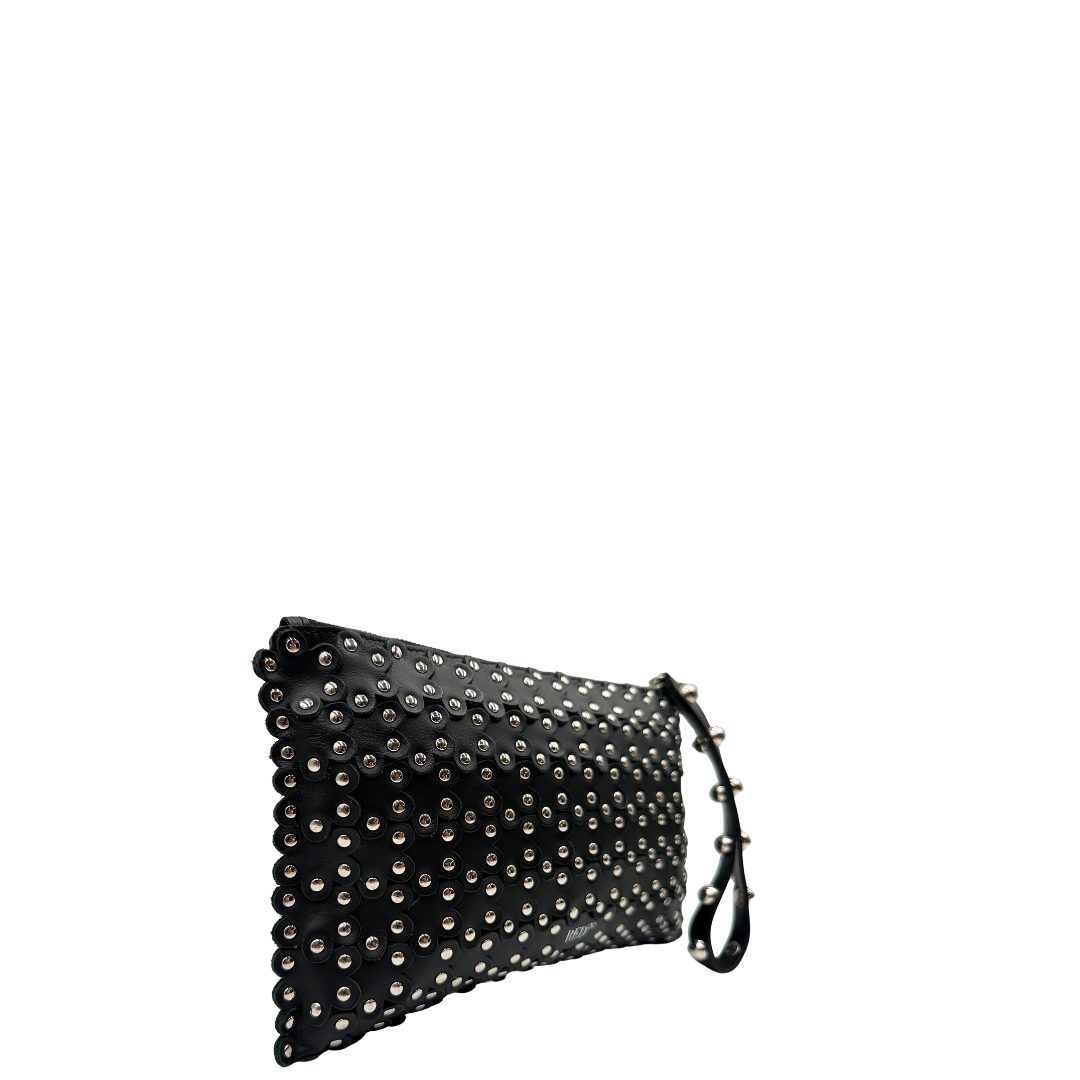 Pochette Red Valentino Garavani nera in pelle nero