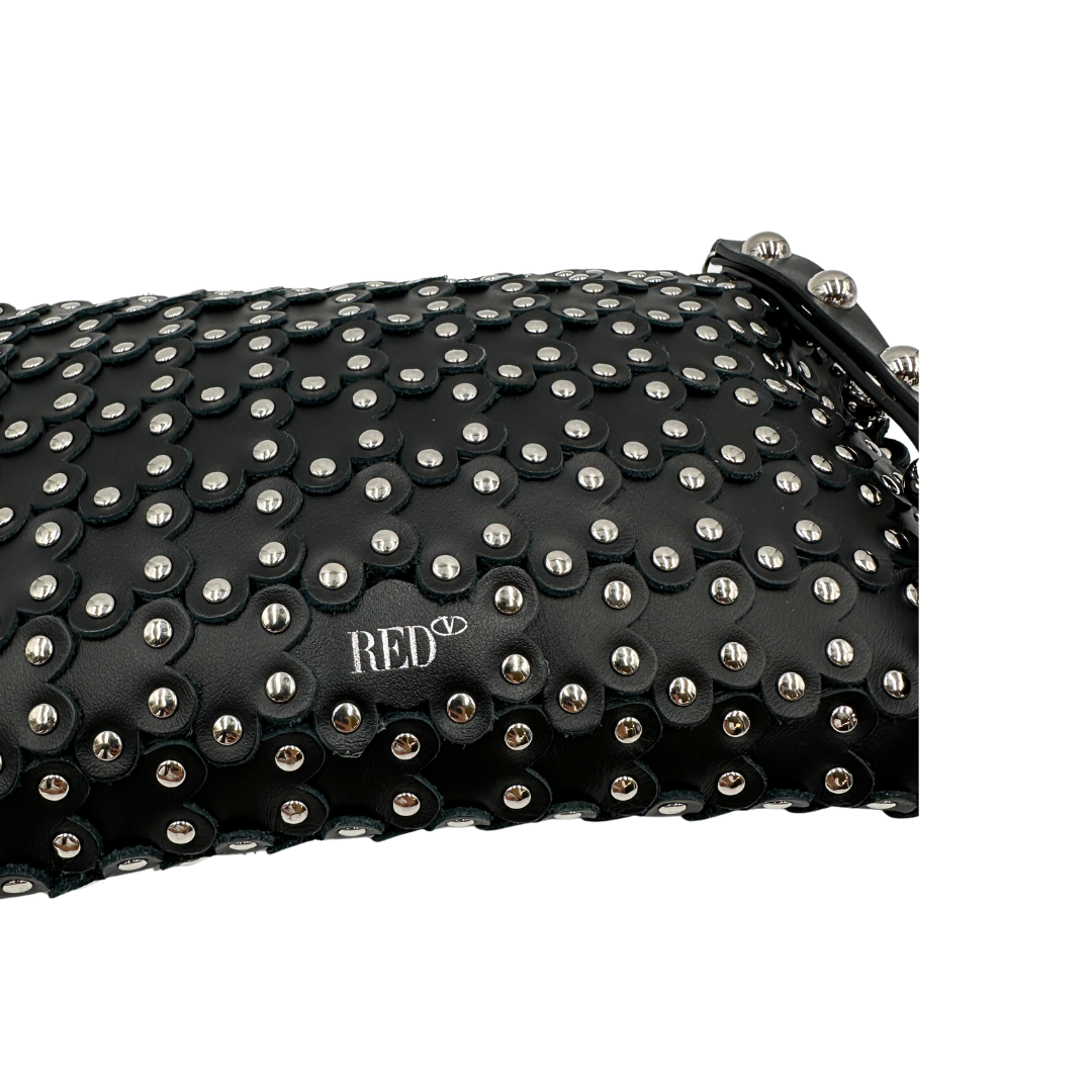 Pochette Red Valentino Garavani nera in pelle nero