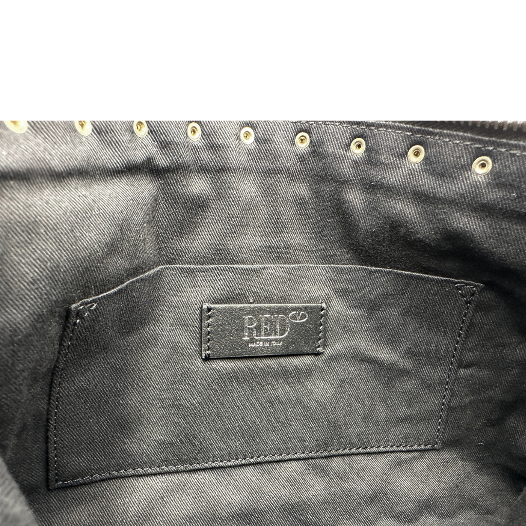 Pochette Red Valentino Garavani nera in pelle nero