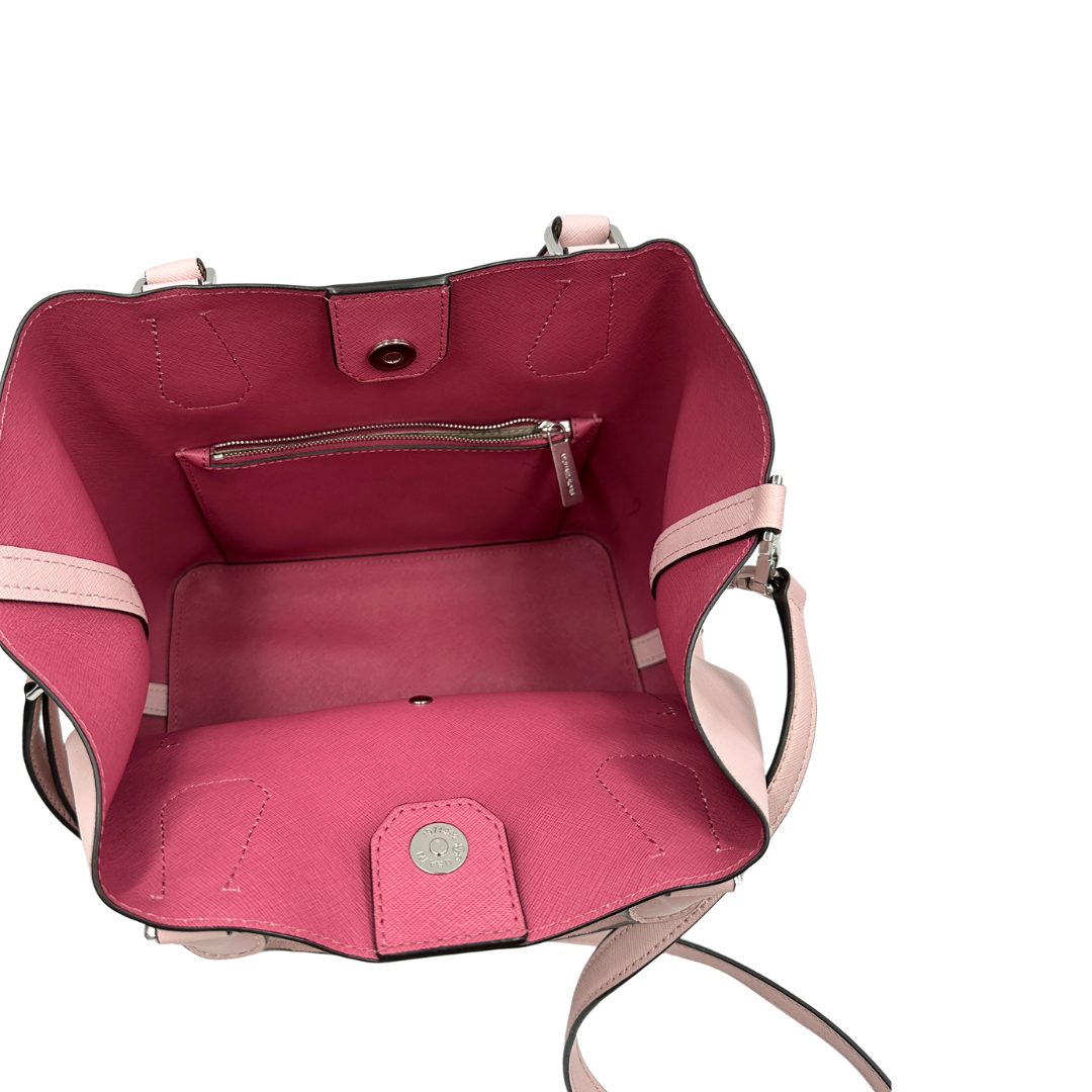 Borsa Greenwich Large Grab Michael Kors in pelle saffiano rosa