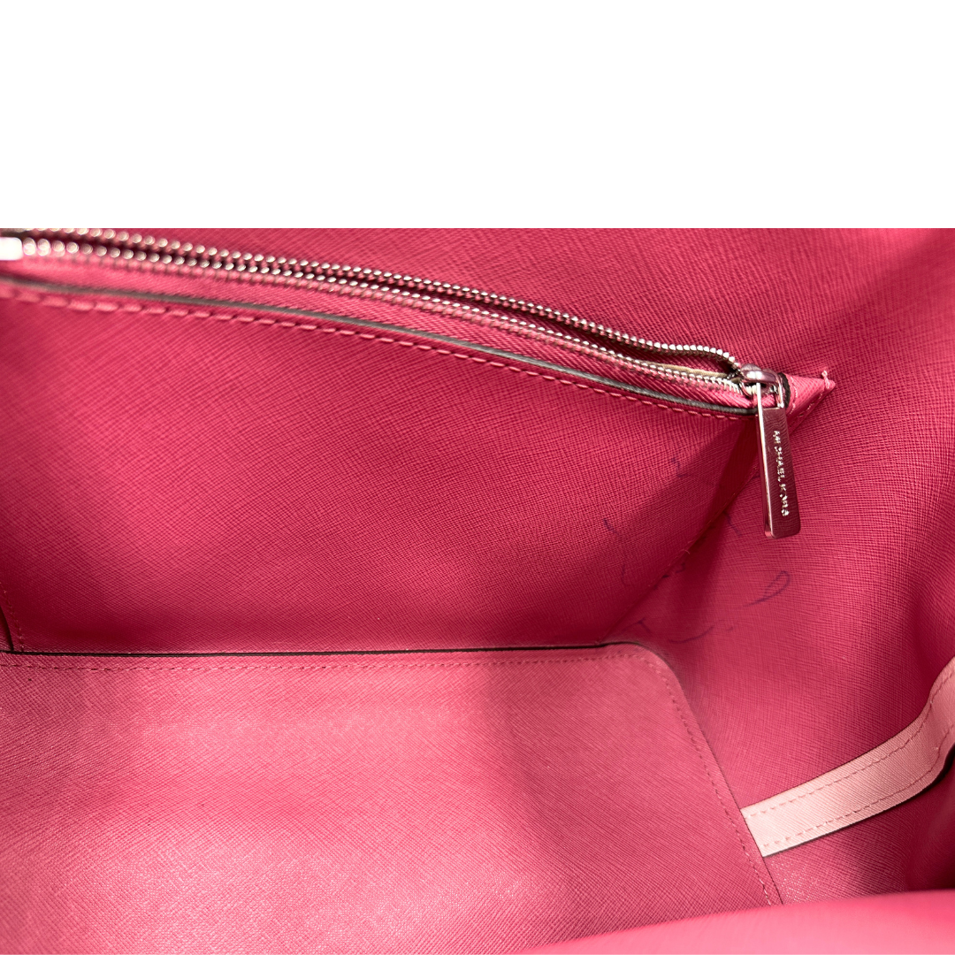 Borsa Greenwich Large Grab Michael Kors in pelle saffiano rosa