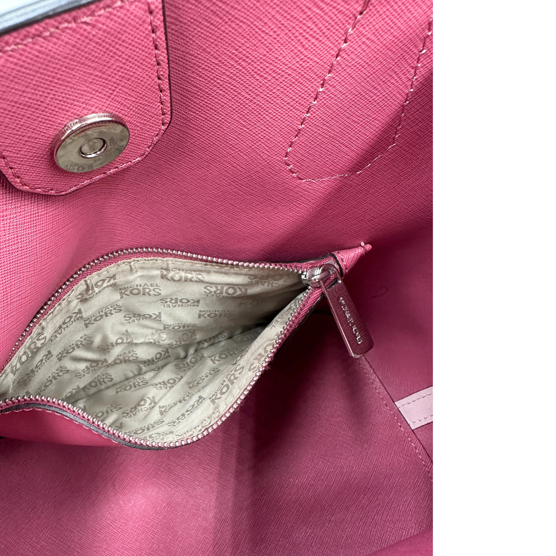 Borsa Greenwich Large Grab Michael Kors in pelle saffiano rosa