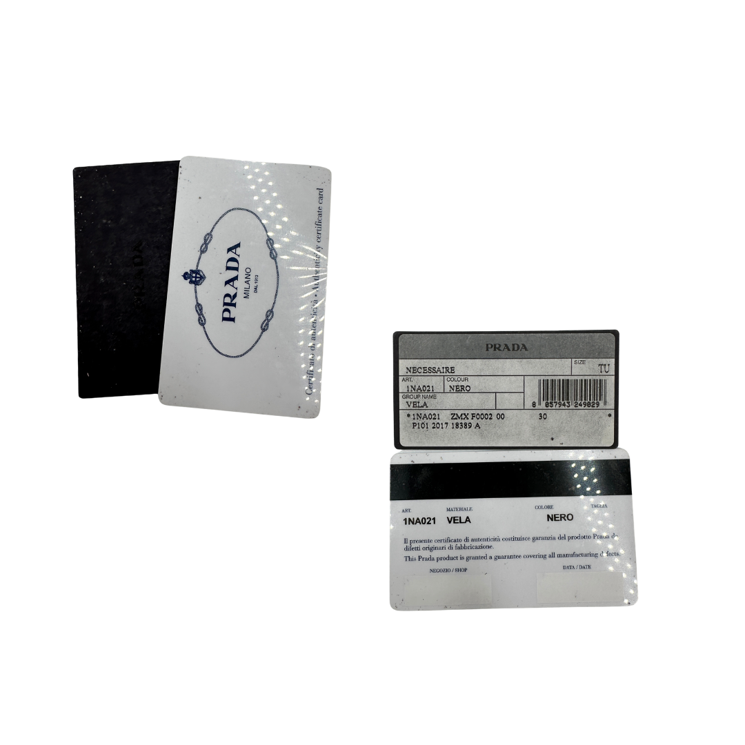 Pouch Prada nylon nera in vela nero