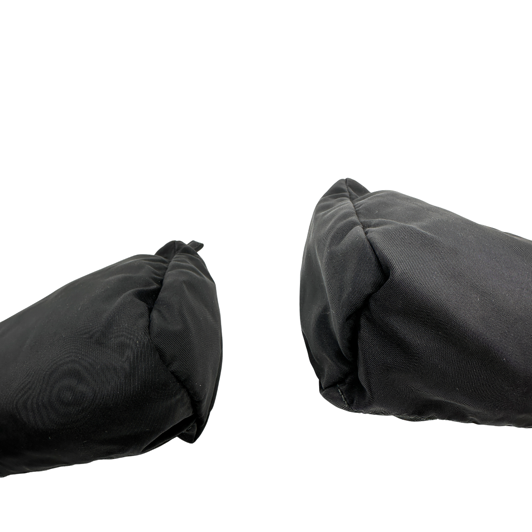 Pouch Prada nylon nera in vela nero