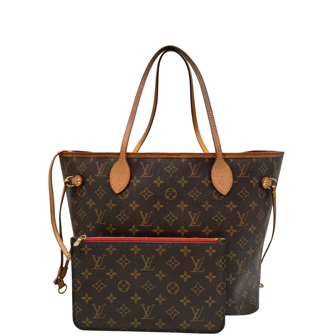 Neverfull MM Louis Vuitton in canvas marrone