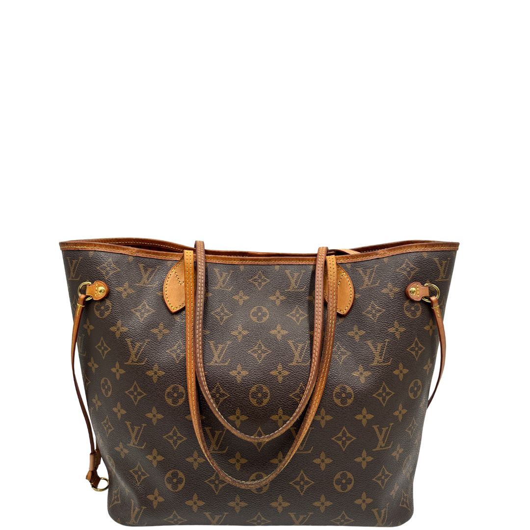 Neverfull MM Louis Vuitton in canvas marrone