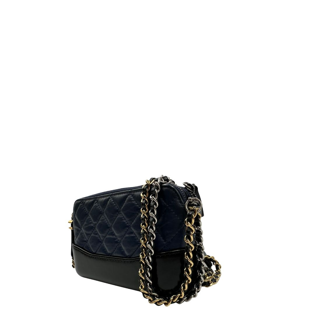 Borsa Chanel Small Gabrielle in pelle blu