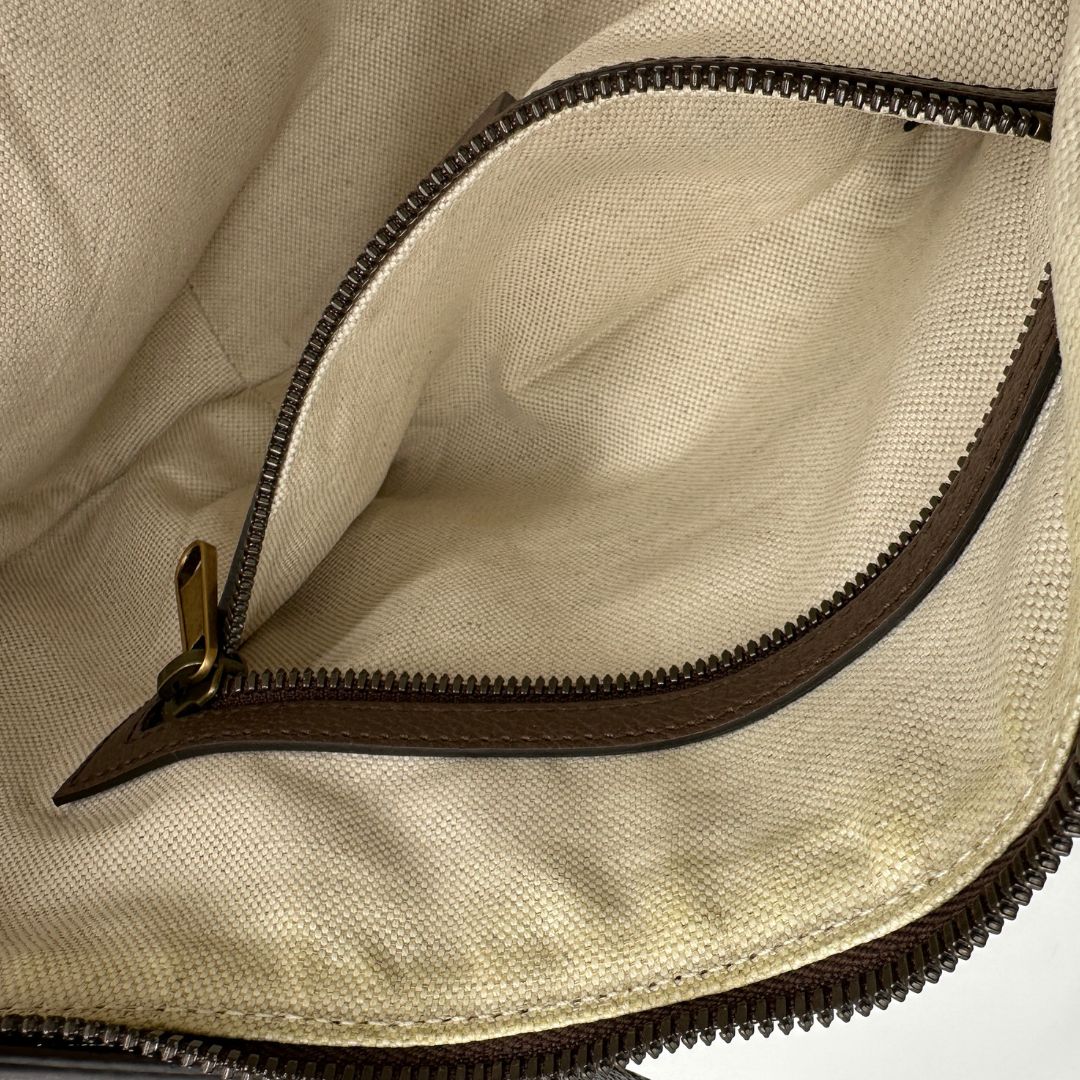 Borsa Hobo Gucci Ophidia in canvas marrone