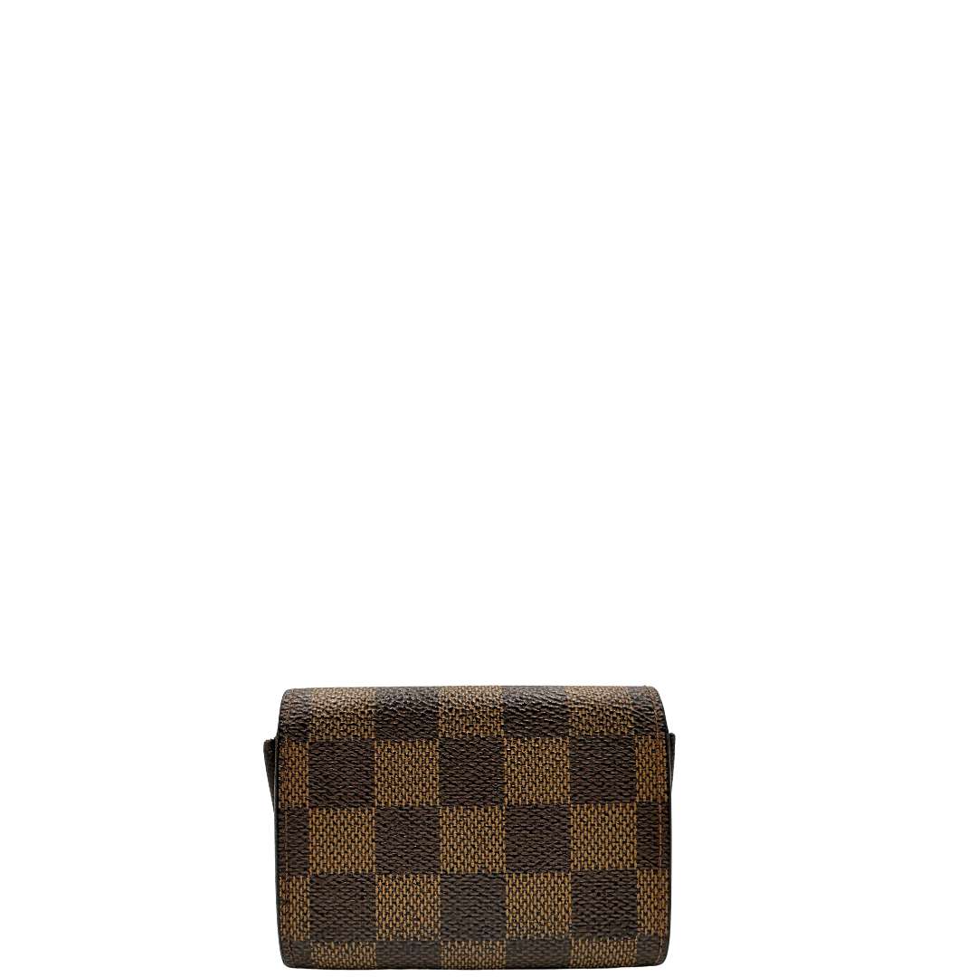 Portafoglio Louis Vuitton Damier Ébène in canvas marrone