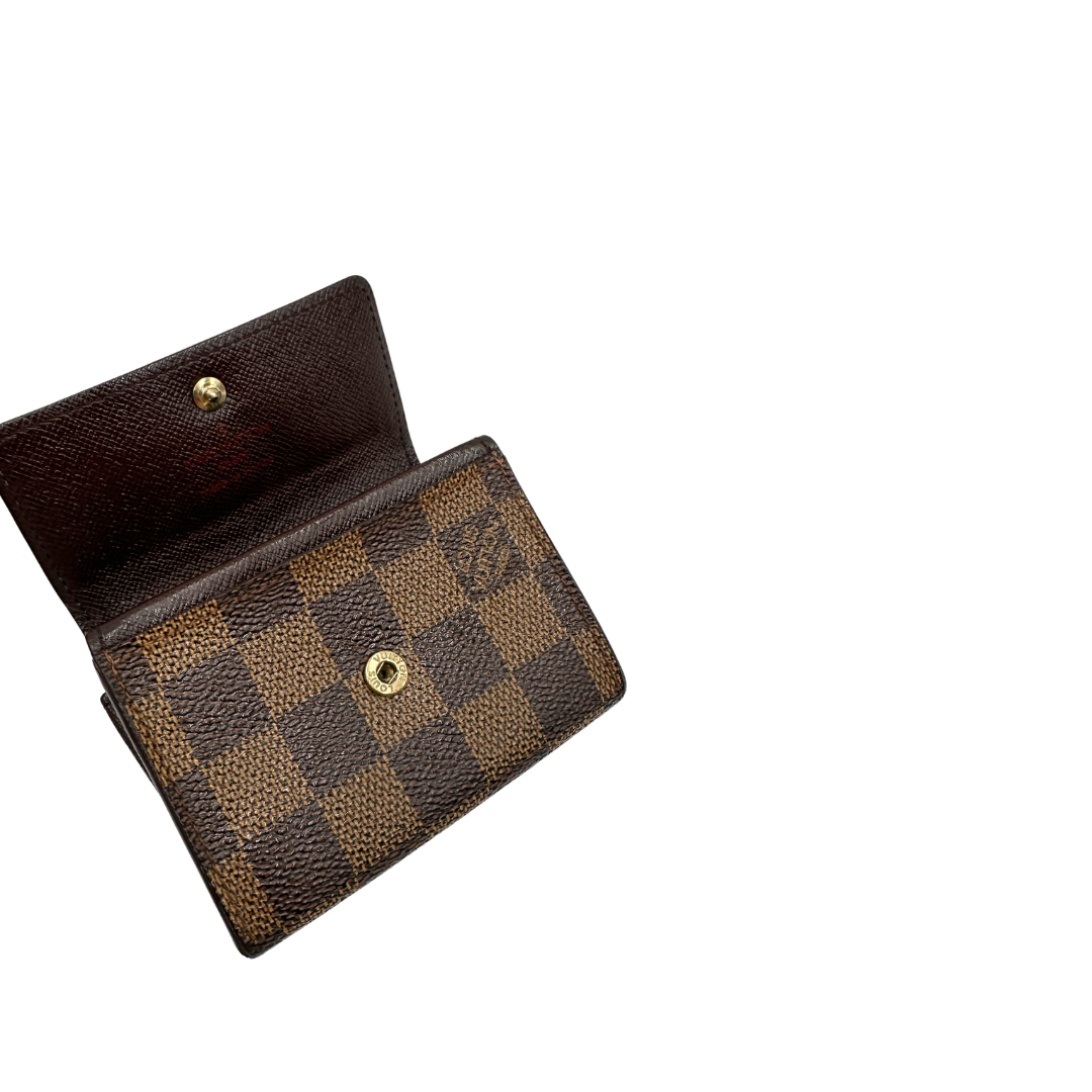 Portafoglio Louis Vuitton Damier Ébène in canvas marrone