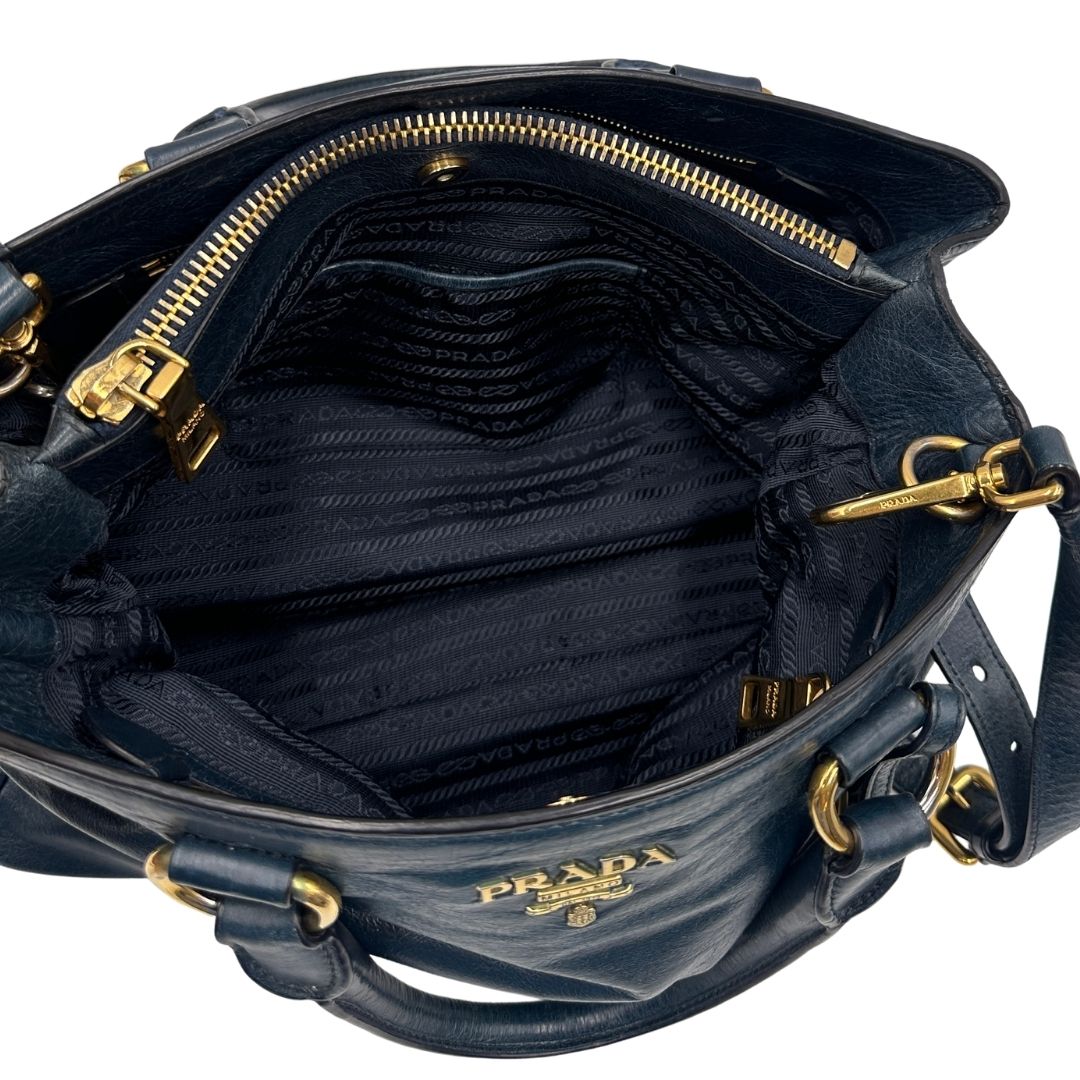 Tote Prada blu petrolio