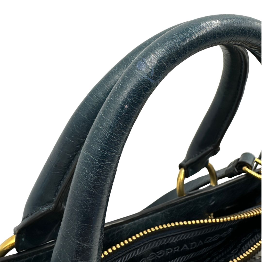Tote Prada blu petrolio