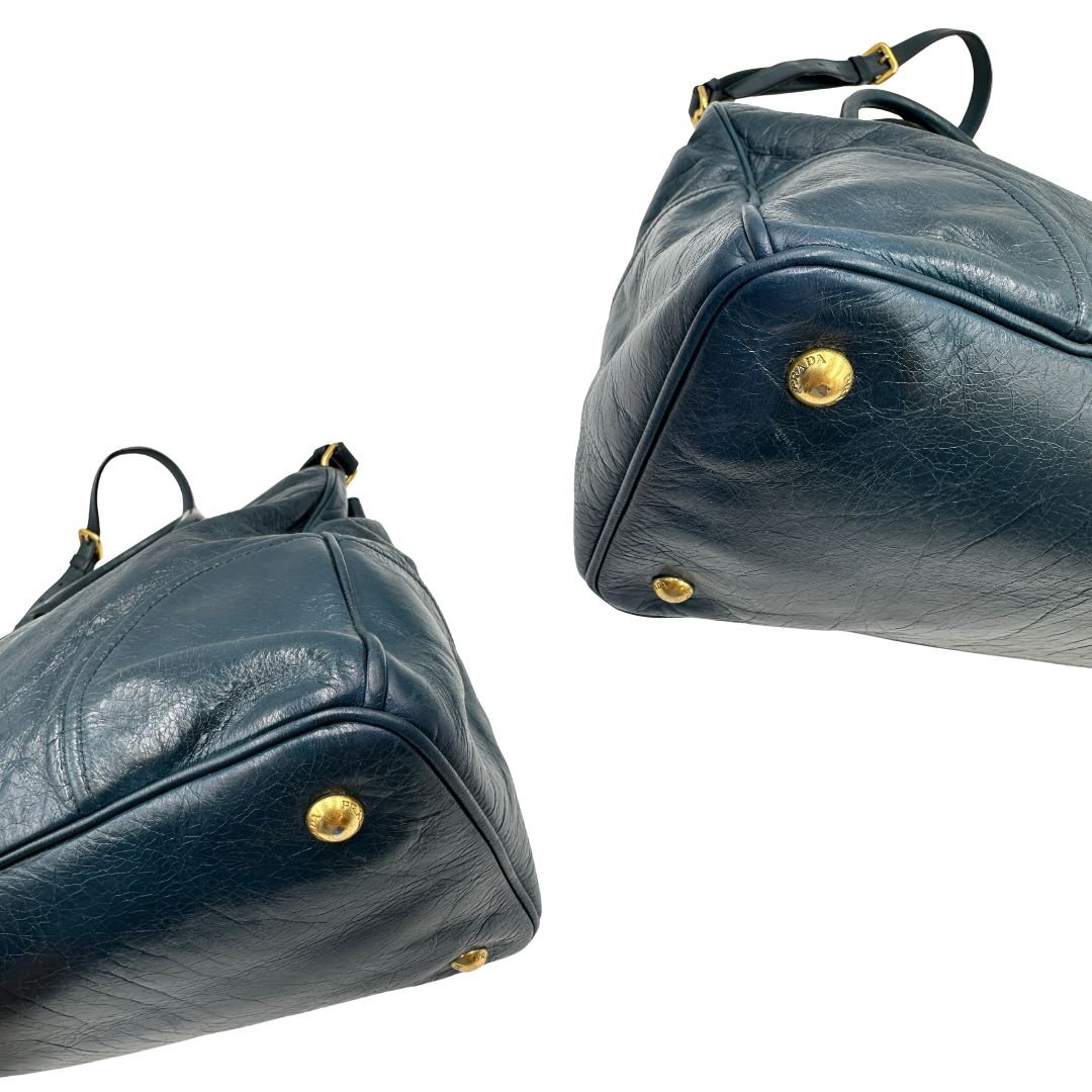Tote Prada blu petrolio
