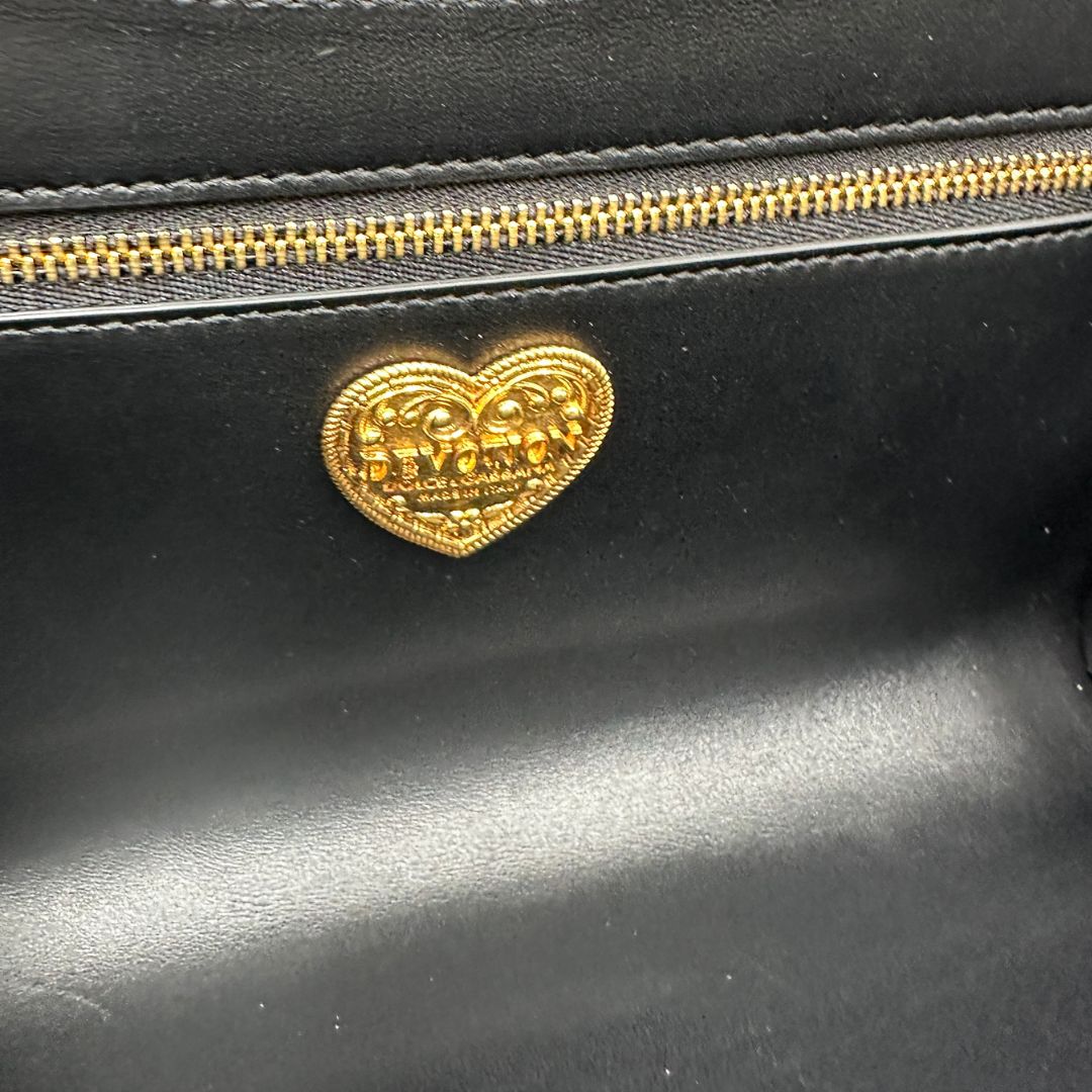 Tracolla Devotion D&G in pelle nero