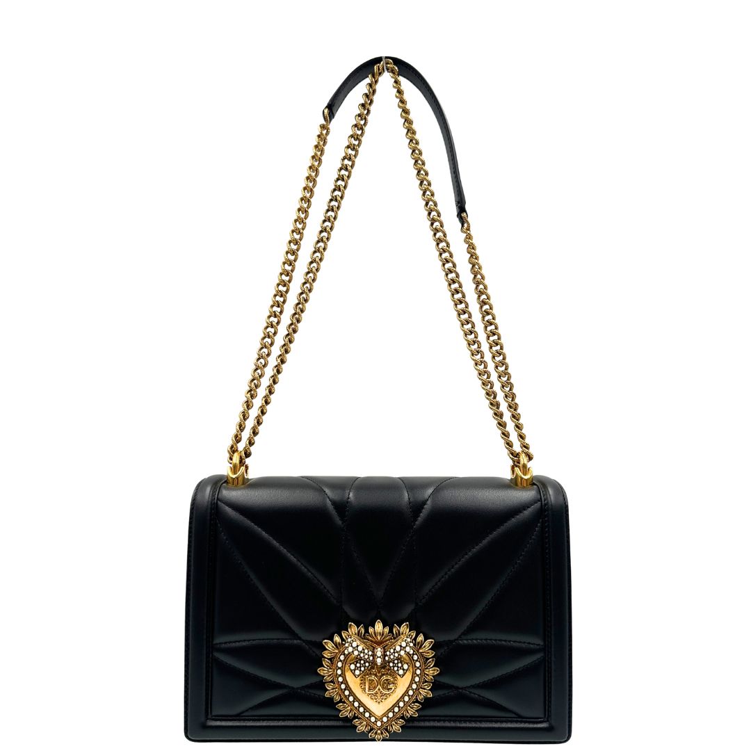 Tracolla Devotion D&G in pelle nero