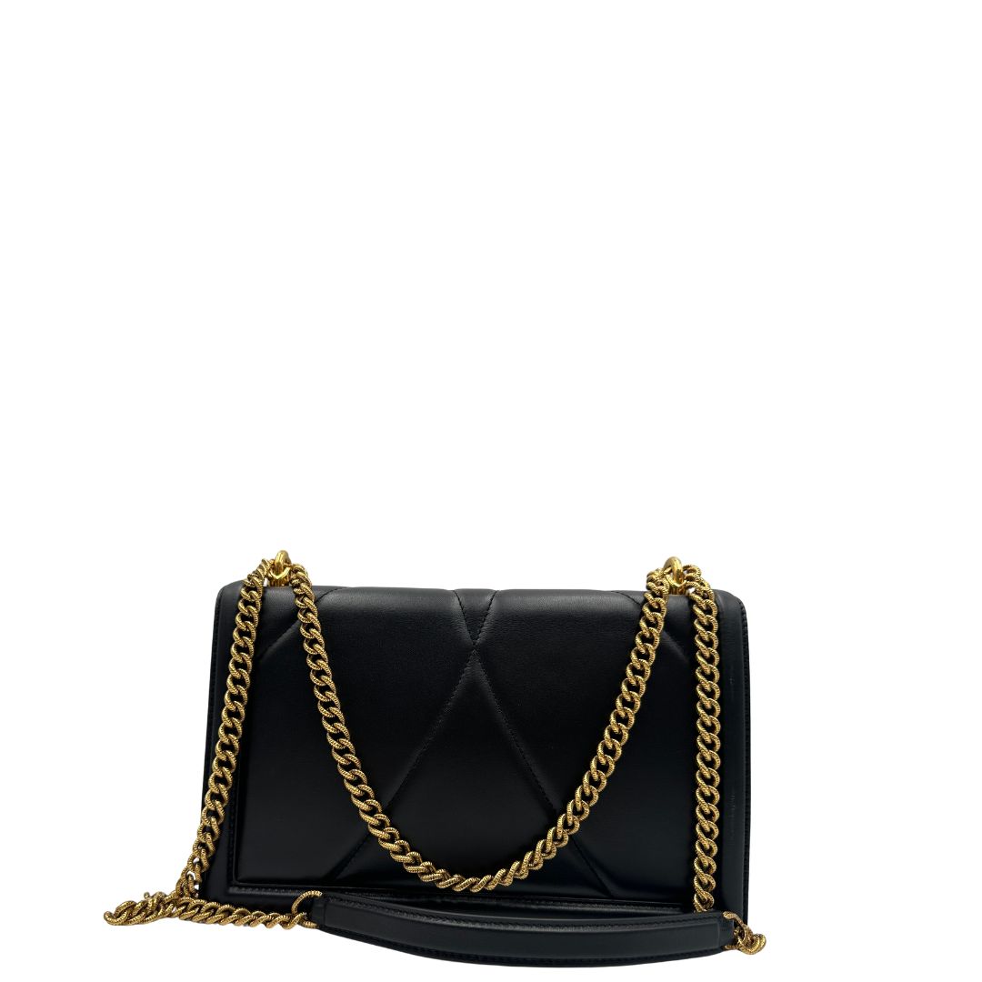 Tracolla Devotion D&G in pelle nero