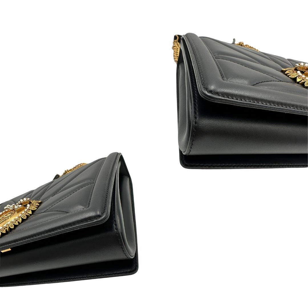 Tracolla Devotion D&G in pelle nero