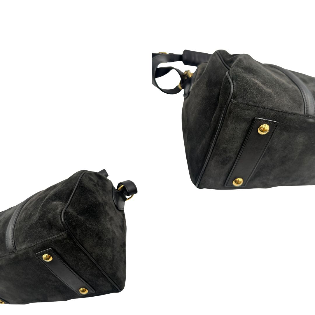 Bauletto Sofia Coppola Louis Vuitton in camoscio nero