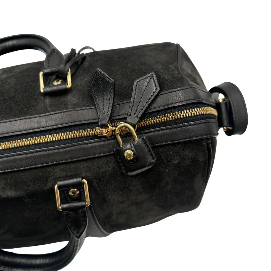 Bauletto Sofia Coppola Louis Vuitton in camoscio nero